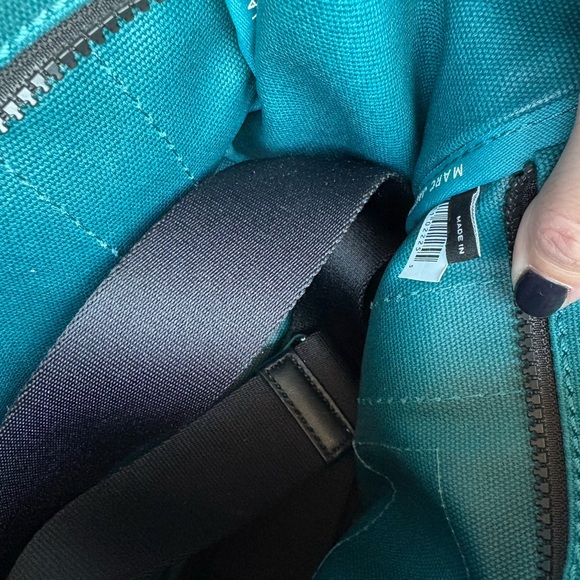 Marc Jacobs Teal and Black Canvas Bag - Picture 3 of 4
